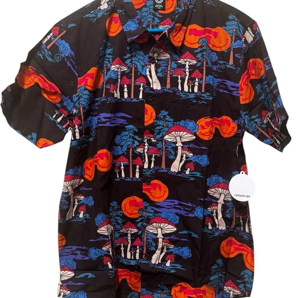 Neff Black and Orange Graphic Casual Shirt - Picture 2 of 7